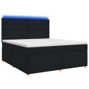 vidaXL Kontinentalseng med madrass Svart 140 x 190 cm Stoff