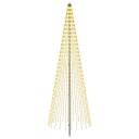 vidaXL LED juletre 285 cm 744 LED-lys Varmhvit Jern Svart