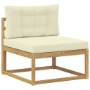 vidaXL Ute Midt Sofa Polyester Hvit