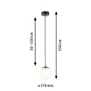 Paulmann - Gove LED Pendel IP44 Matt Black/Satin