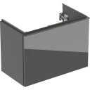 Geberit Acanto servantskap 74x41,5 cm grått glass