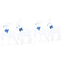  LED Reinsdyr 4 pcs Hvit 45 x 19 x 65 cm stoff