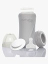 Everyday Baby Glass Baby Bottle Healthy + Quiet Grey 240Ml - Grey - 240 ml