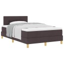  Box Spring Seng med Madrass Mørk Brun 120x200 cm Stoff 3338912