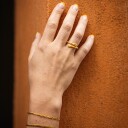 IX Studios Crunchy Nature Ring 22 kt. Gullbelagt sølv DMN0315GDWH-54 - Unisex - 925 sterling silver