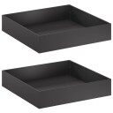 vidaXL Hageblomsterpotte 2 stk. Svart 80 x 80 x 12 cm Kaldvalsestål