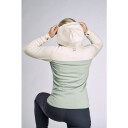 House Of Hygge Pow Zip Hoodie Dame Beige/Lysegrnn S