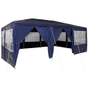 vidaXL Partytelt Blå og hvit 600 x 400 x 266 cm Polyester og stål