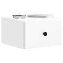  Vegghengt Nattbord 2 pcs Høgglans hvit 34,5 x 33 x 20 cm