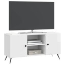  TV skap Høgglans hvit 102 x 34,5 x 50 cm Konstruert tre