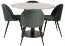 Venture Design Razzia & Velvet spisegruppe Grå/grønn 4 st stoler & bord 106 cm