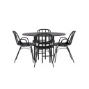 Venture Home Spisegruppe Venture Home Copenhagen Ø 115 cm med 4 Dyrön Stoler GR23214