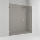Svedbergs 180° Dusjnisje Kombi (Vegg+dør) Krom / 156,5cm Bronsefarget Glass
