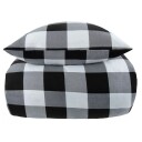 By Night Sengesett 240x220 - Kingsize - 100% bomullsflanell - Check black - By Night