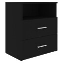 vidaXL Nattbord svart 50x32x60 cm