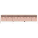 TV benk rosa 202x39x43,5 cm kaldvalset stål