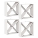 vidaXL Vinhylle 4 pcs Hvit 62 x 25 x 62 cm Massiv furu