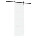 vidaXL Skyvedør med festesett Hvit 73.5x211 cm Solid Furu