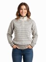 House Of Yarn Str Xxxl Islender Unisex Genser M Zip Og Fleece Offwhite