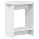 vidaXL Sidetabell Høgglans hvit 50 x 39,5 x 55 cm Konstruert tre