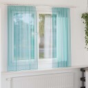  Voilegardiner med hemper 2 stk turkis 140x140 cm 8721158553423