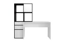 Bengul Skrivebord 164x160x164 cm med oppbevaring   Hvit