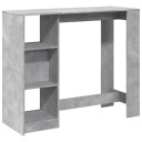  Barbord med hylle betonggrå 124x46x103,5 cm konstruert tre 8721158386823