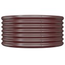 vidaXL Plantekasse pulverlakkert stål 80x80x36 cm brun