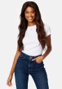 Tommy Jeans Tjw Slim Essential Rib Ss White XL