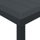 Hagebord Antrasitt 100x100x73 cm Poly Rattan