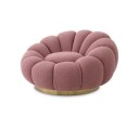 Mello swivel lenestol bouclé rose