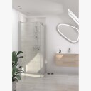 Dansani Match A Dusjdør Rett B70-100xh200cm Svart Matt / 90cm Klart Glass