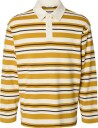 Selected Slmrelaxjack Stripe Ls Polo   Yellow   XXL