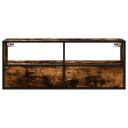  TV-benk røkt eik 100x31x39,5 cm konstruert tre og metall 8721102839900