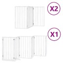 Vidaxl Hundeport Sammenleggbar 12 Paneler Hvit 600 cm Poppeltre