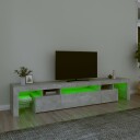 TV-benk med LED-lys betonggrå 215x36,5x40 cm 8720845649456
