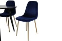 Venture Design Plaza & Polar spisegruppe Svart/blå 4 st stoler & bord 100 cm