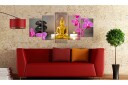 Bilde Golden Buddha And Orchids 100x50 Artgeist sp. z o. o.