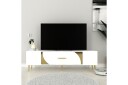 Aldor TV-benk 150 cm - Hvit/Gull