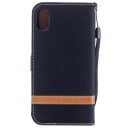 iPhone X / iPhone XS To Nyansers Jeans Lommebok-deksel Svart