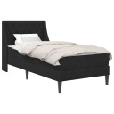 vidaXL Sengeramme med madrass med madrass Svart 100 x 200 cm Fløyel