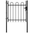 vidaXL Gjerdeport enkel med buet topp 100 x 75 cm