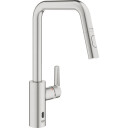 Grohe Start Hybrid kjøkkenkran dobbel spray supersteel Krom