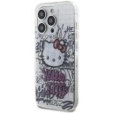 Hello Kitty Hkhcp14lhdgpht Iphone 14 Pro 6.1" White/White Hardcase Iml Kitty On Bricks Graffiti
