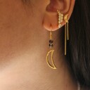 Stine A Jewelry Coco Sæur Earring Gullfarge Hvit