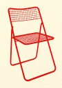Ted Net Chair Red Plakat / 21x30cm
