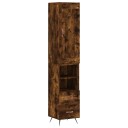 vidaXL Highboard røkt eik 34,5x34x180 cm konstruert tre 8720845496609