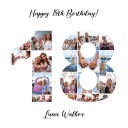 18th Birthday Photo Collage Personal Plakat Plakat / 100x100cm