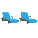 vidaXL Strandhåndklær 2 stk turkis 75x200 cm stoff 400 GSM