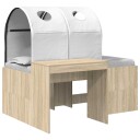  Seng med tunnel 4 pcs Artisian Eik og Hvit Konstruert tre